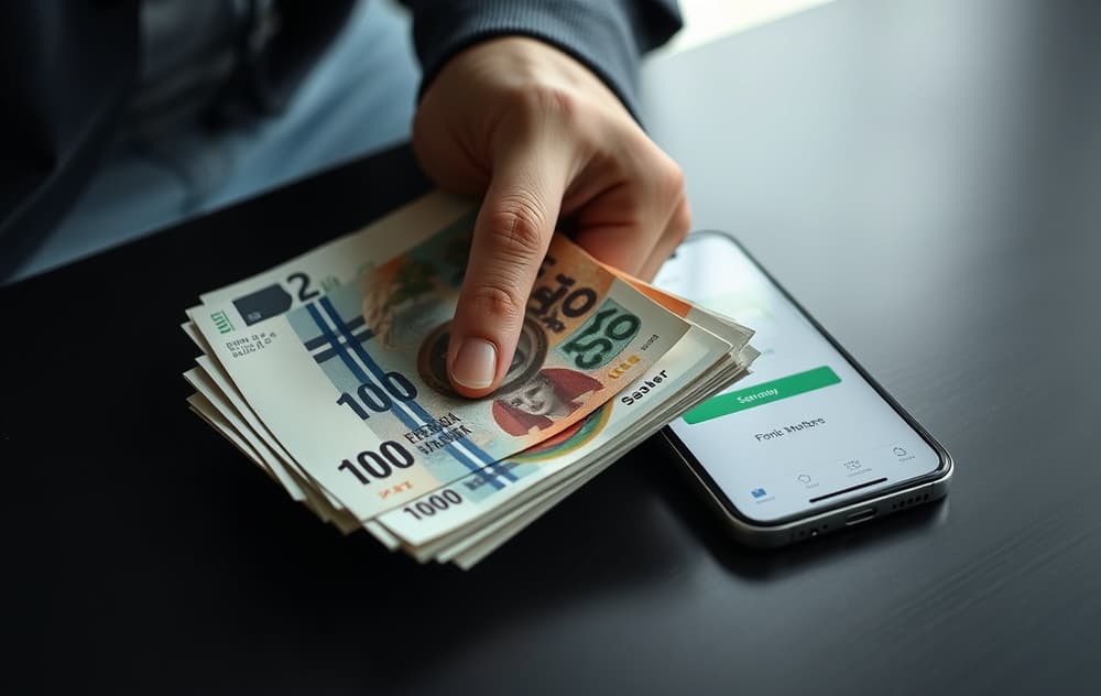 Mobiltelefon som viser en betalingsbekreftelse med Vipps