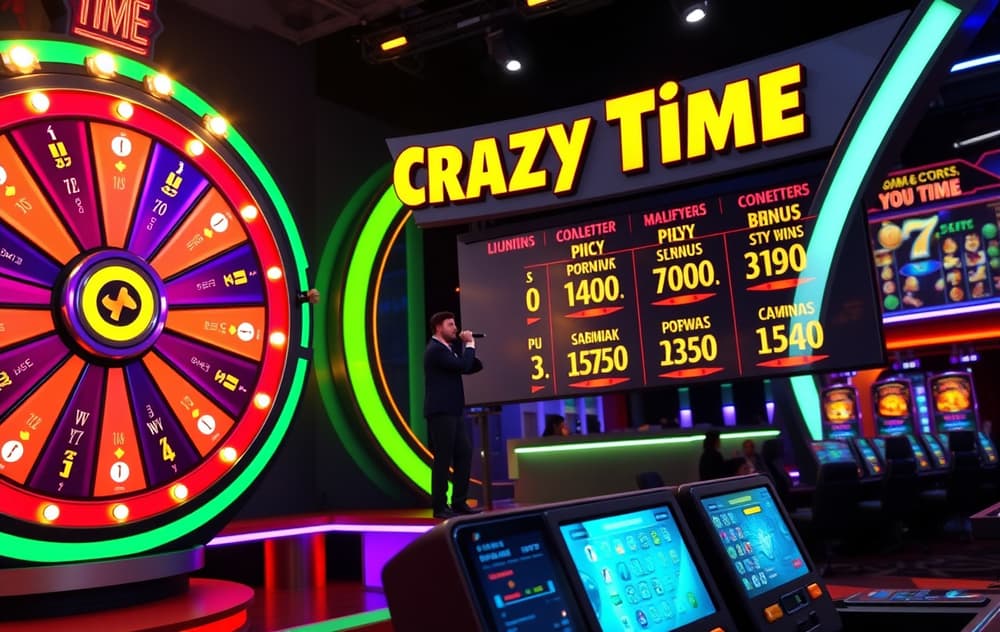 Crazy Time live hjulspill med host og bonusrunder