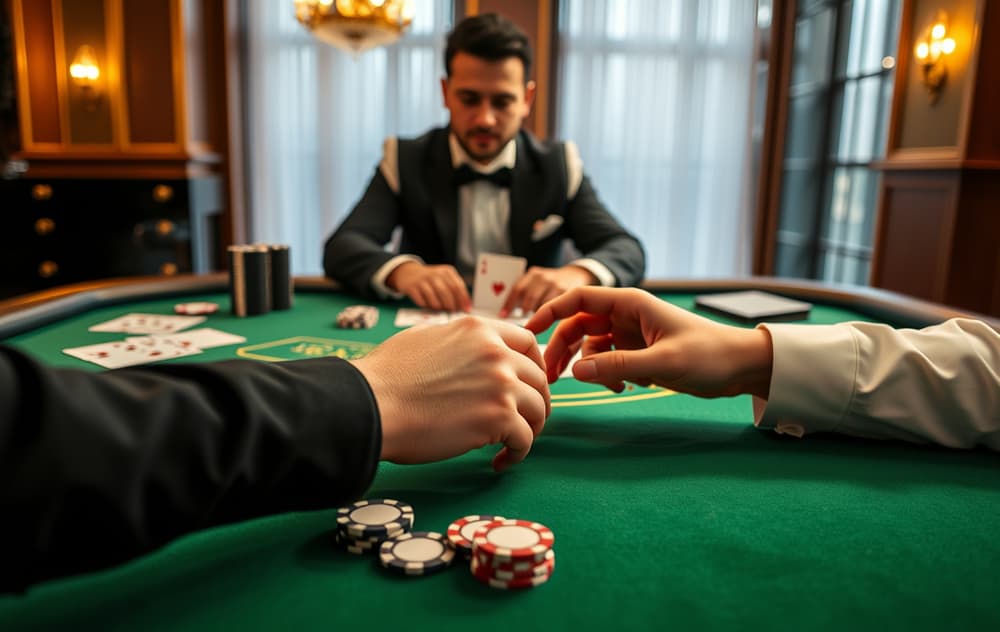 Live blackjack med ekte dealer på nettcasino.